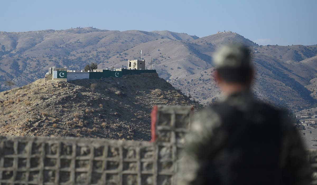 A Pakistani army soldier stands guard on a border terminal in Ghulam Khan, a town in North Waziristan, on the border between Pakistan and Afghanistan, on January 27, 2019. (AFP)