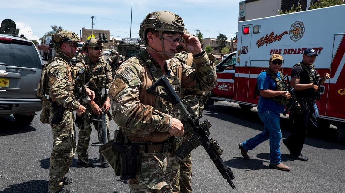 Law enforcement agencies respond to an active shooter at a Wal-Mart near Cielo Vista Mall in El Paso, Texas. (AFP)