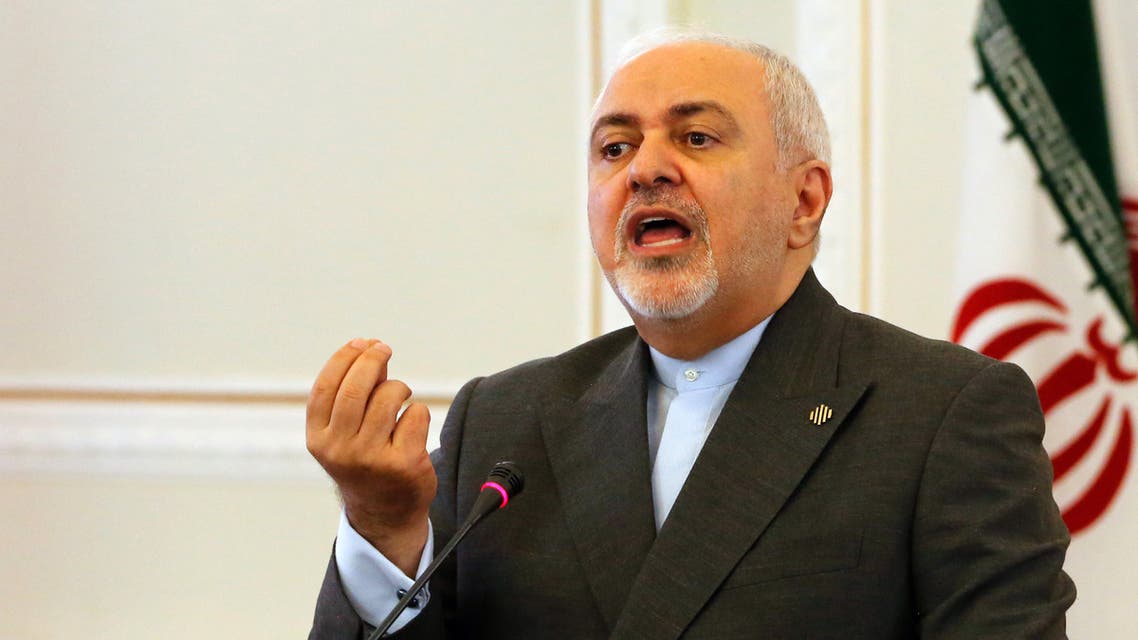 Iranian Foreign Minister Mohammad Javad Zarif speaks during a press conference in the capital Tehran, on August 5, 2019. The US is acting alone against Tehran and its allies are too ashamed to join its forces in the Gulf, Zarif said today, dismissing its calls for talks as a sham.