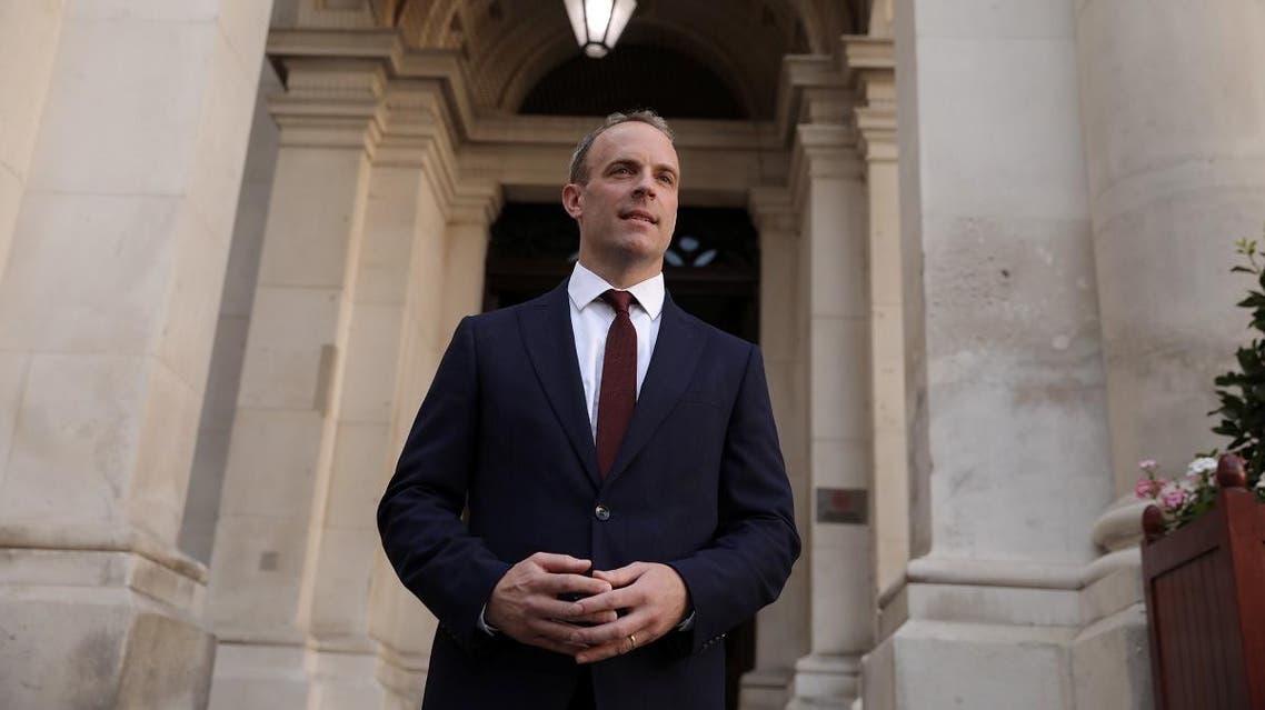 UK Secretary of State for Foreign Affairs Dominic Raab. (Reuters)