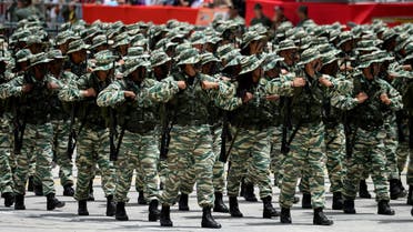 Venezuelan soldiers during a military parade, 2018 - AFP