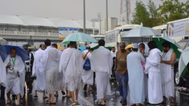 میدان عرفات میں بارش