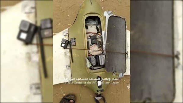 صور.. الجيش اليمني يسقط طائرة حوثية مسيرة