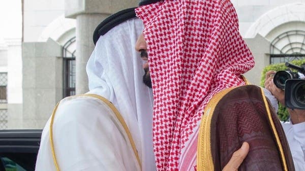 محمد بن سلمان يستقبل محمد بن زايد في منى