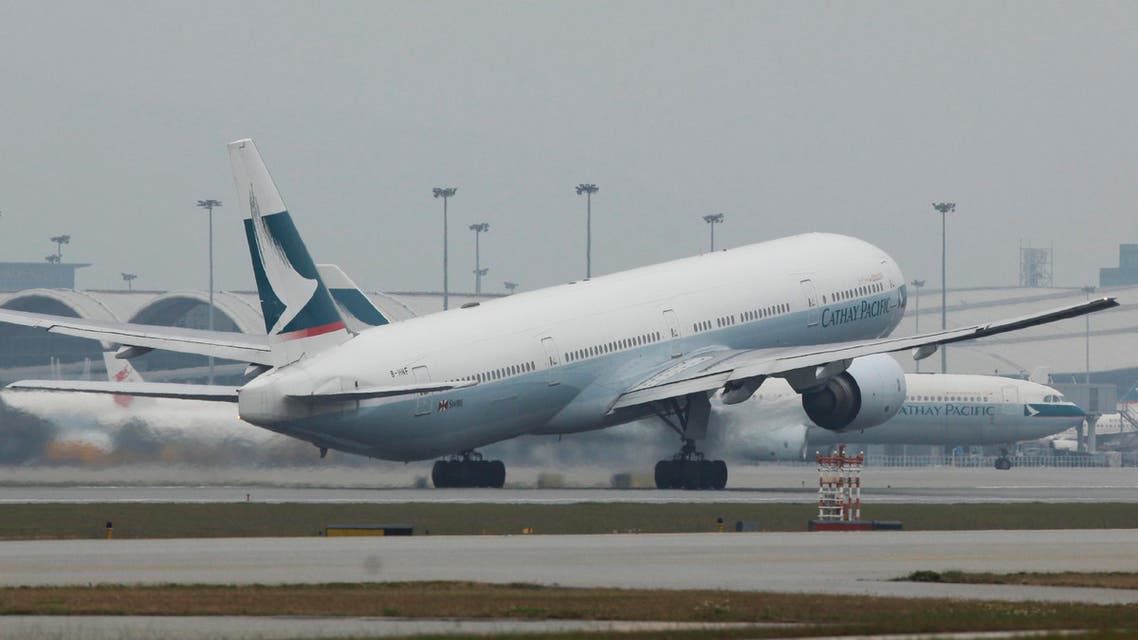 In this March 8, 2011 photo, Cathay Pacific Airways plane takes off at the Hong Kong Airport in Hong Kong. (AP)