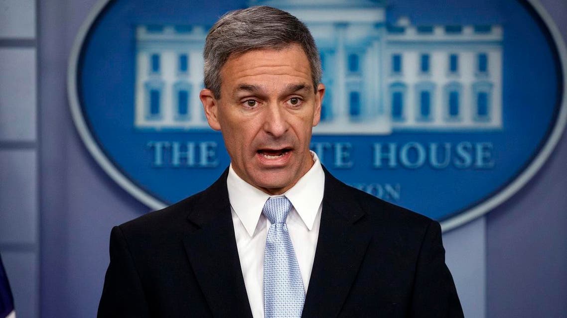 Acting Director of United States Citizenship and Immigration Services Ken Cuccinelli, speaks during a briefing at the White House, Monday, Aug. 12, 2019, in Washington. (AP)