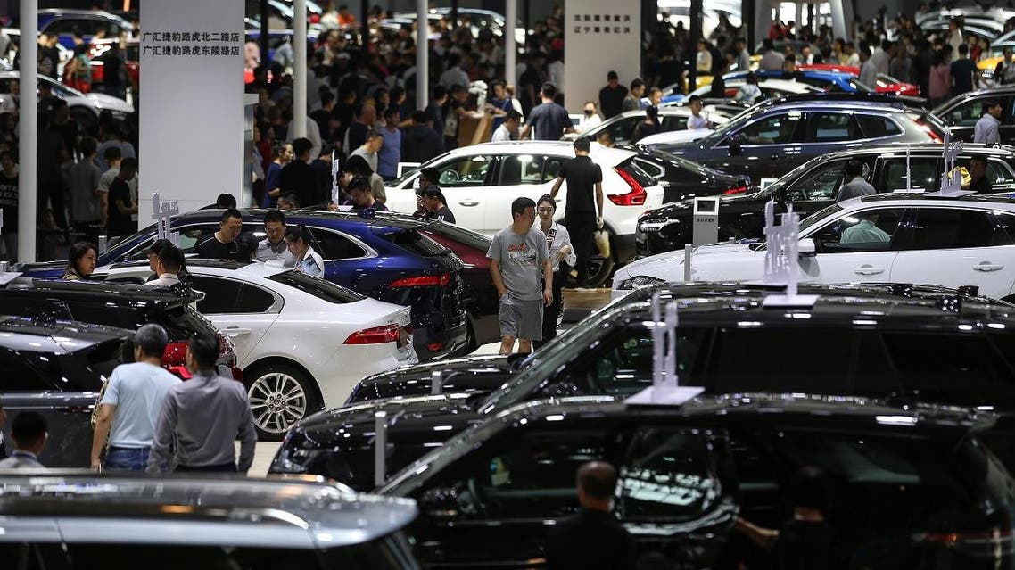 People visiting the 18th Shenyang, International Automobile Industry Expo in Shenyang, in China's northeastern Liaoning province. (AFP)