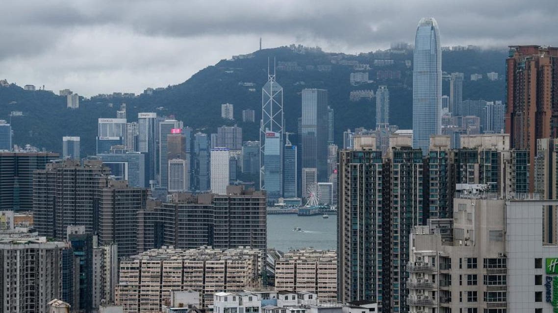 Skyline of Hong Kong Island past Victoria Harbor in the distance. (AFP)
