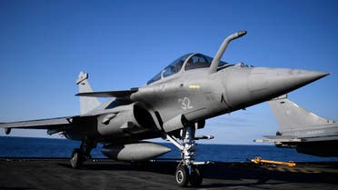 A French Rafale fighter jet takes off from the deck of France's aircraft carrier Charles-de-Gaulle operating in the eastern Mediterranean Sea on December 9, 2016, as part of an international coalition against the Islamic State (IS) group. 