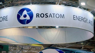 Logo of Russian atomic energy agency Rosatom. (AFP) 