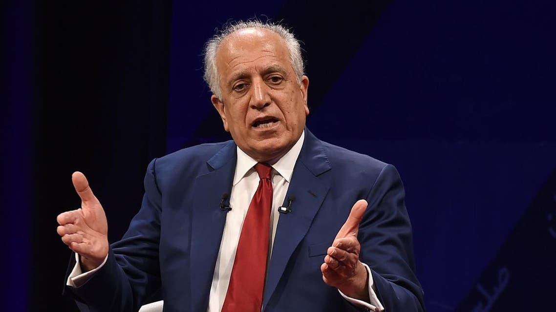 US envoy for peace in Afghanistan Zalmay Khalilzad speaks during a debate at Tolo TV channel in Kabul. (AFP)