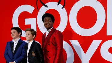 Cast members Keith L. Williams, Jacob Tremblay and Brady Noon at the premiere for the film "Good Boys" in Los Angeles. (reuters)