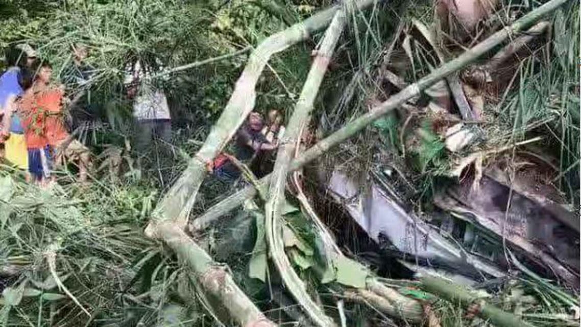 Bus crash in Laos (Photo courtesy: CGTN)