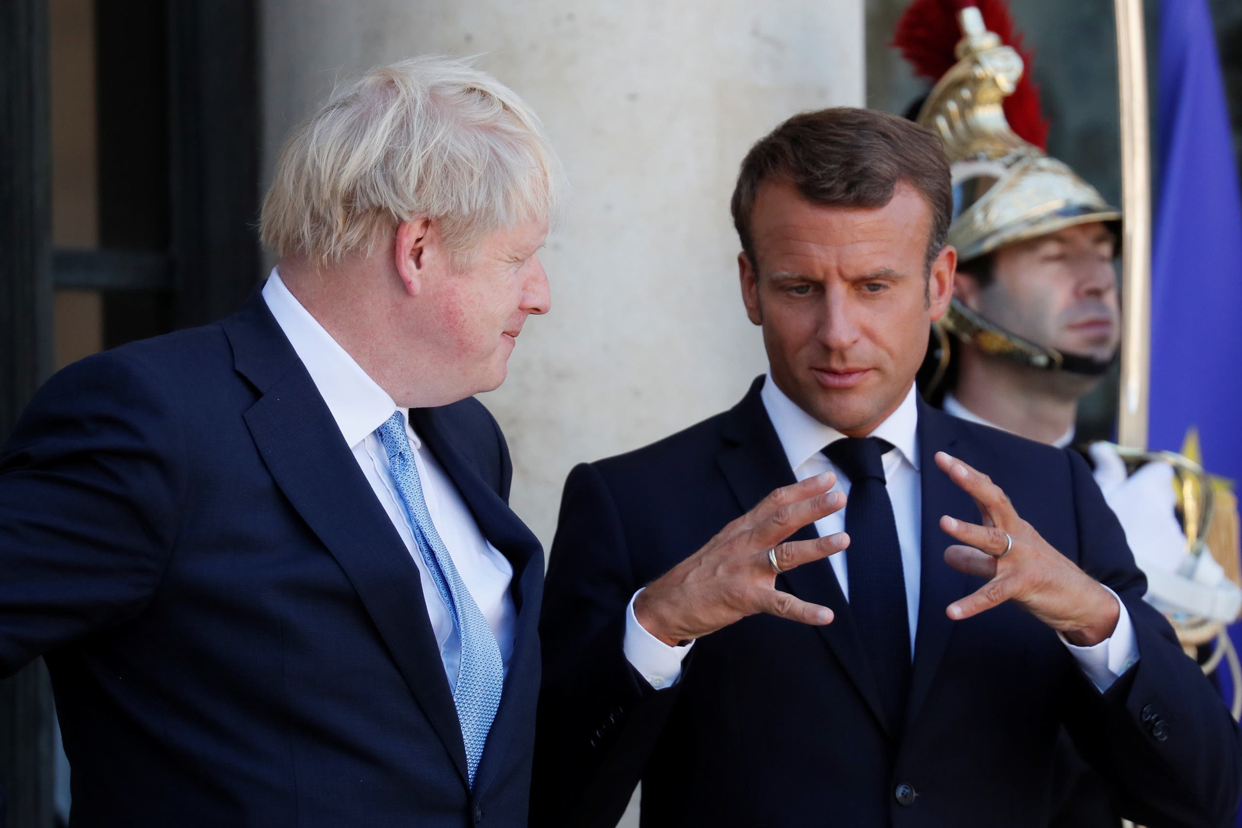 Macron et Boris Johnson 