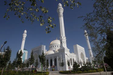 A view of the new mosque that opened in Shali, Russia, and is believed to be Europe's largest on Thursday, Aug. 22, 2019. (AP)
