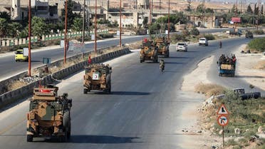A picture taken on August 22, 2019 shows Turkish military vehicles passing through Maaret al-Numan in Syria's northern province of Idlib, heading back to Turkey after a reported two day mission into Syria. (File photo: AFP)