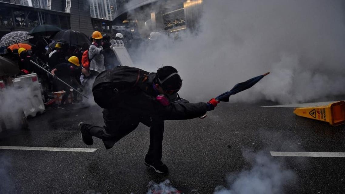 Hong Kong water cannon afp