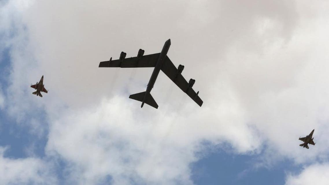 JORDAN-MILITARY-US-WAR-GAMES Jets are seen during the Exercise Eager Lion, attended by Jordan and the United States, at a Jordanian military base in Zarqa, east of Amman, on May 24, 2016. AFP