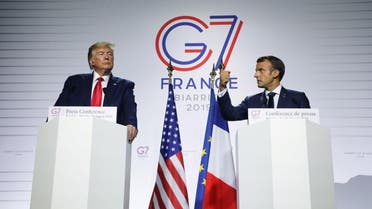 macron trump g7 credit: AFP