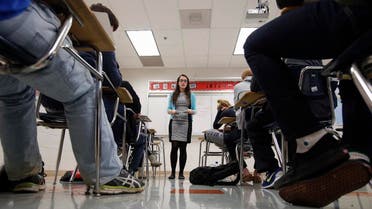 Katerina Maylock, with Capital Educators, teaches a college test preparation class at Holton Arms School in Bethesda. (File photo: AP)