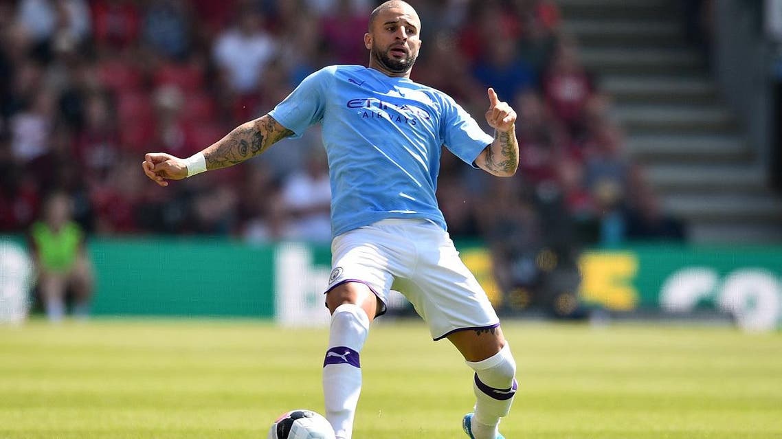 Manchester City’s English defender Kyle Walker controls the ball during the Premier League football match against Bournemouth on August 25, 2019. (AFP)