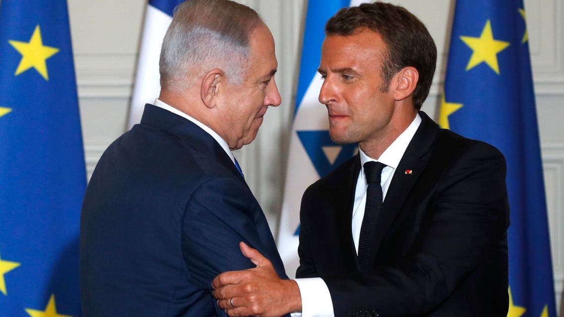 نتنياهو ماكرون netanyahu macron