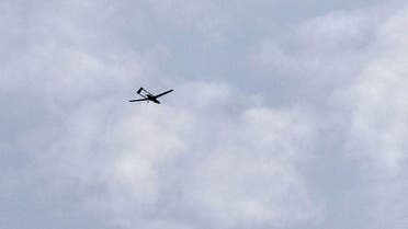 A picture taken on February 20, 2018 shows a Turkish-made drone flying over the sky. (File photo: AFP)