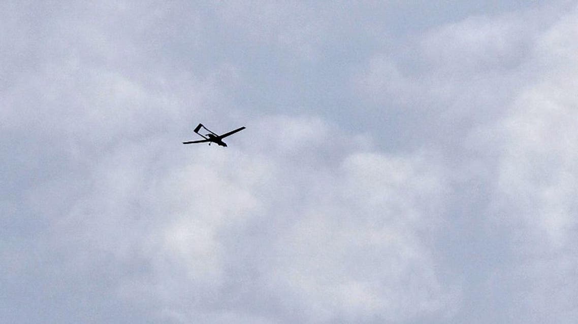 A picture taken on February 20, 2018 shows a Turkish-made drone flying over the sky. (File photo: AFP)