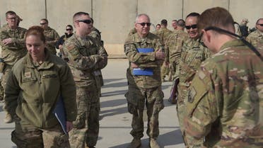 US soldiers gather at Kandahar Air base in Afghanistan on January 23, 2018. A squadron of A-10C 'Warthog' Thunderbolt IIs deployed to this sprawling airfield in southern Afghanistan last week and has already started flying missions as part of a US and Afghan air campaign targeting Taliban drug facilities. The $19 million aircraft, beloved by ground troops and so far spared from Air Force efforts to ground them for budgetary reasons, will also support counterterrorism efforts.