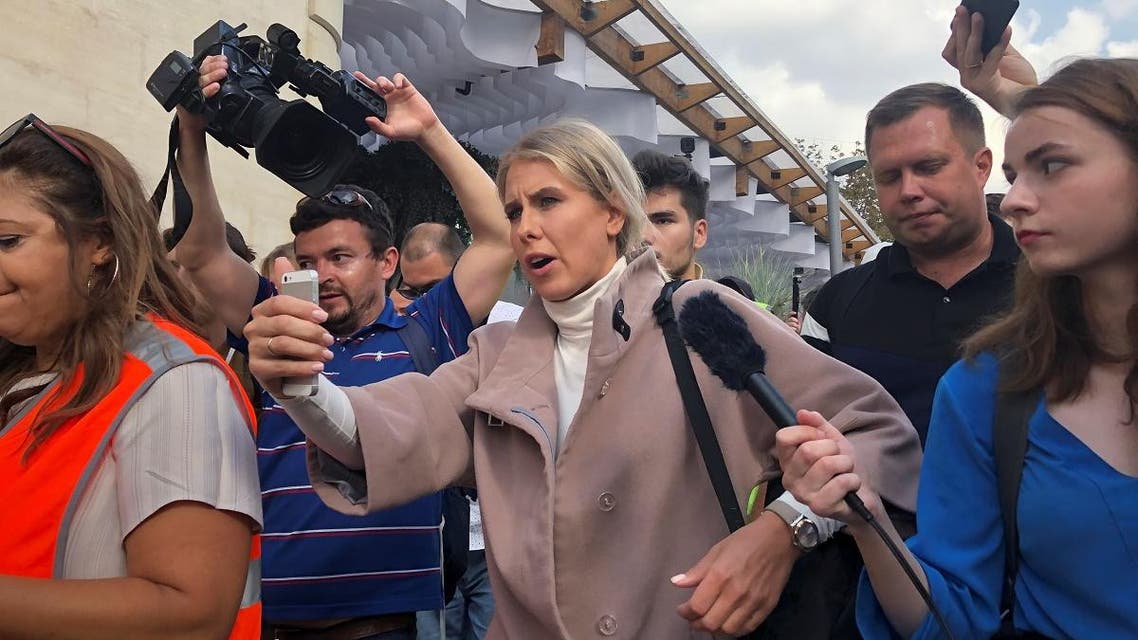 Russian opposition figure Lyubov Sobol attends a rally to demand authorities allow opposition candidates to run in the upcoming local election and release protesters, who were detained during recent demonstrations, in Moscow, Russia August 31, 2019. REUTERS/