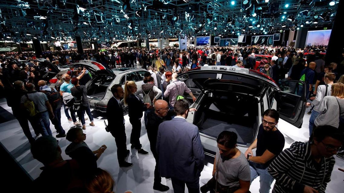 Visitors are seen at the stand of German car manufacturer Audi at the Frankfurt Motor Show (IAA), Germany. (File photo: Reuters)