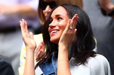 Meghan Markle, the wife of Britain’s Prince Harry, attends the Women’s Singles final match between Serena Williams and Bianca Andreescu at the 2019 US Open. (AFP)