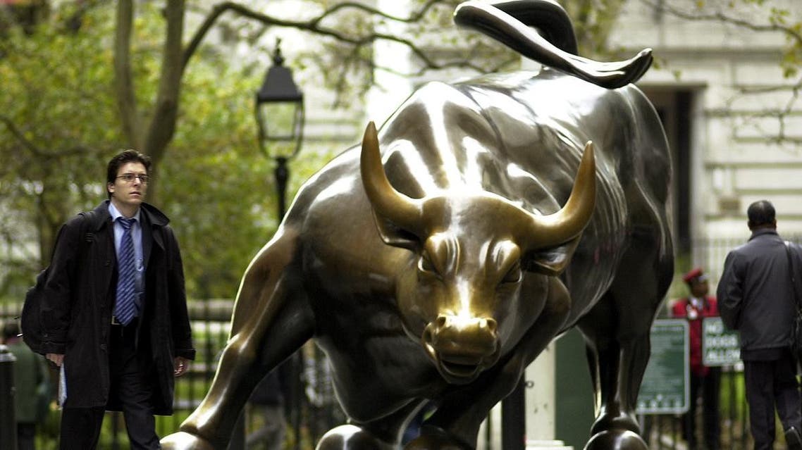 charging bull mini statue