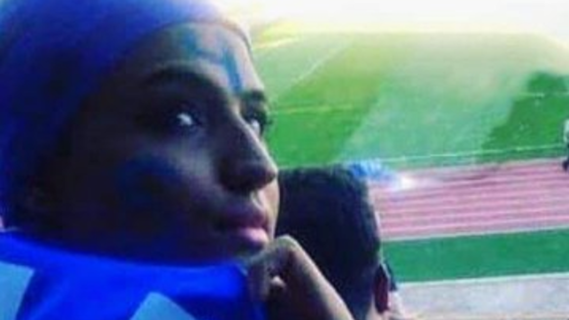 Iranian female football fan sets herself on fire. (Twitter)