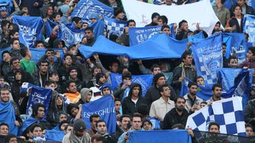 Estheglal football fans blue Iran Khodayari - AP