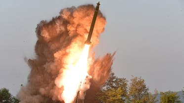 A view shows the testing of a super-large multiple rocket launcher in North Korea, in this undated photo released on September 10, 2019 by North Korea's Korean Central News Agency1 (KCNA). KCNA via REUTERS