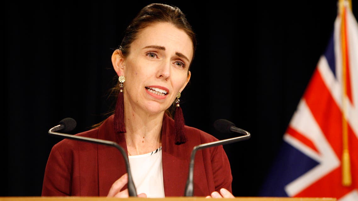 FILE - In this Aug. 5, 2019, file photo, New Zealand Prime Minister Jacinda Ardern talks to the media in Wellington, New Zealand. Ardern is facing a difficult test of her leadership after her party president resigned over the party’s handling of a sexual assault complaint. (AP Photo/Nick Perry, File)