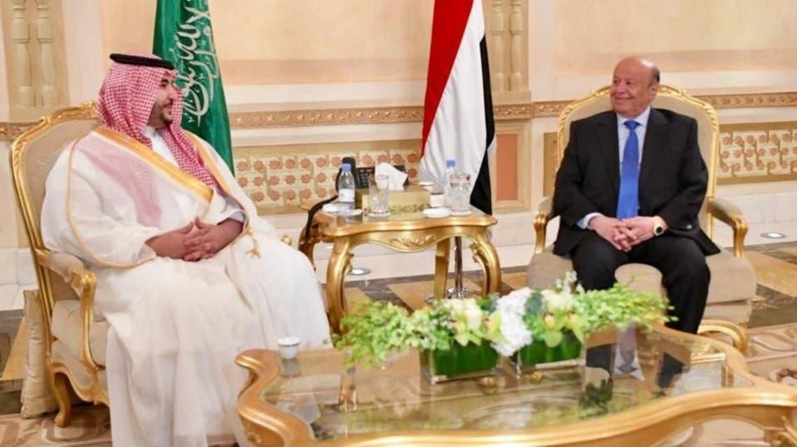 khalid bin salman meets with yemeni president (SPA)