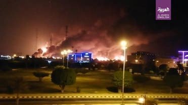 Saudi Aramco fires. (Screengrab)