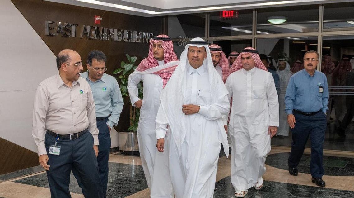 Saudi Arabia’s Energy Minister Prince Abdulaziz bin Salman inspected on Saturday the Saudi Aramco facilities in Abqaiq3. (SPA)