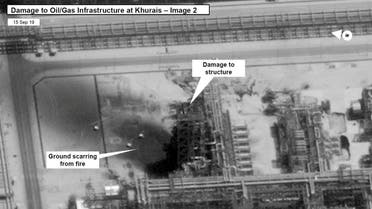 A satellite image showing damage to oil/gas Saudi Aramco infrastructure at Khurais, in Saudi Arabia in this handout picture released by the U.S Government September 15, 2019. (US Government/DigitalGlobe/Reuters)
