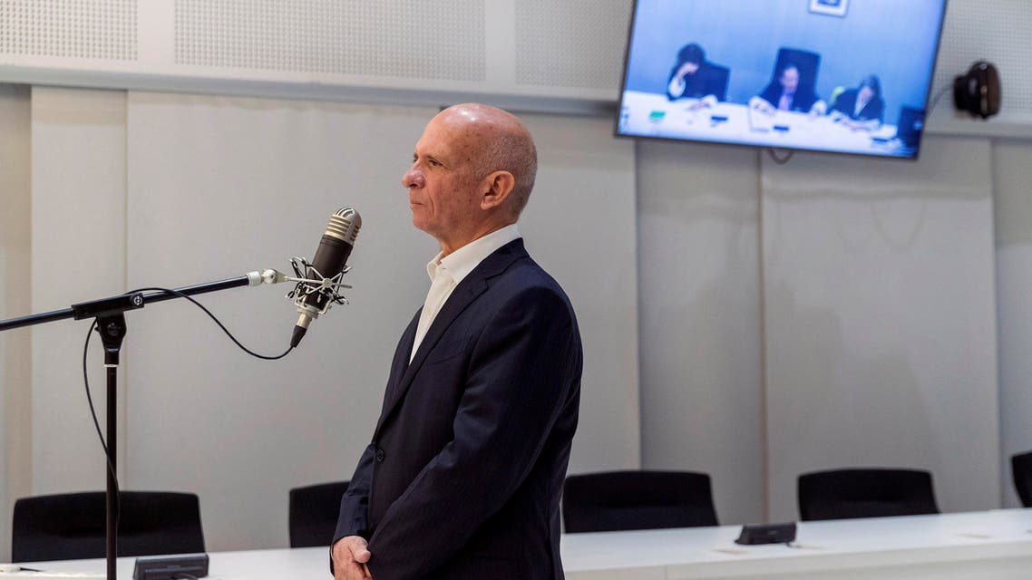 Retired Maj. Gen. Hugo Carvajal speaks during an extradition hearing at the National Court in Madrid, Spain, Thursday Sept. 12, 2019. (AP)