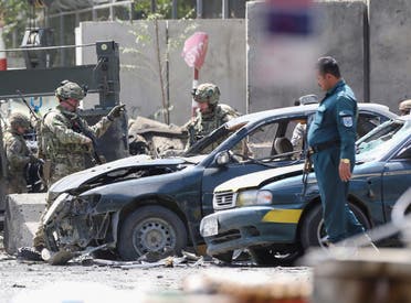 Foreign troops with NATO-led Resolute Support Mission investigate at the site of a suicide attack in Kabul, Afghanistan September 5, 2019. (File photo: Reuters)