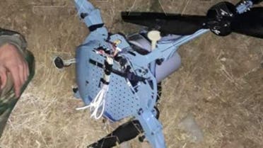Drone downed in Syria Golan Heights. (Photo courtesy: SANA)