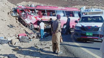 Bus overturns on highway in Pakistan, 13 passengers killed