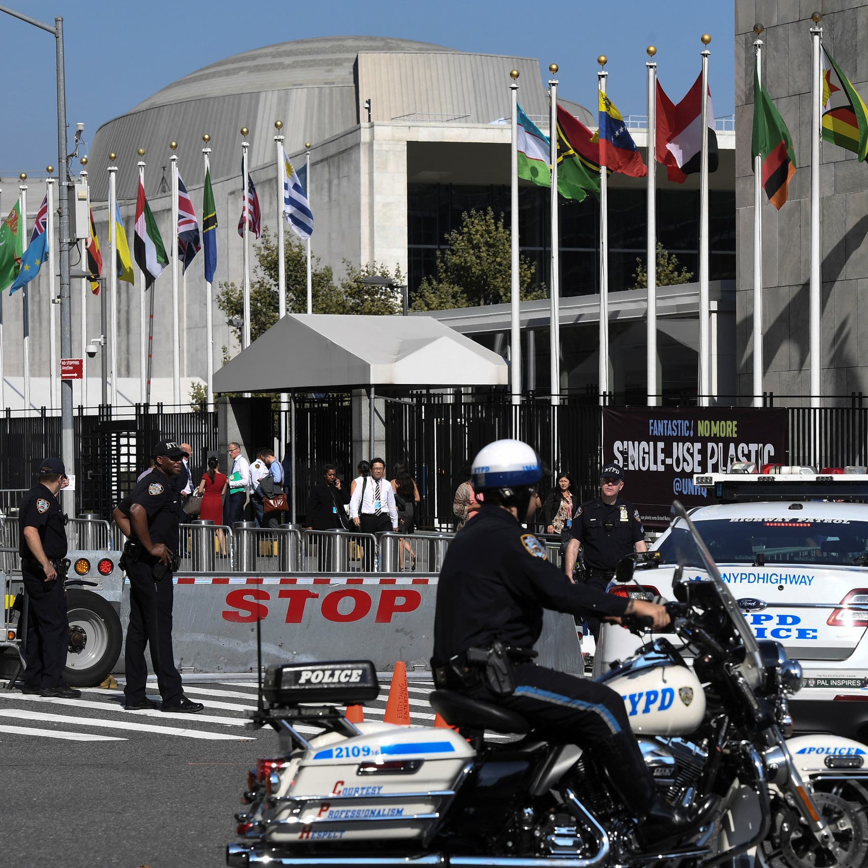 الأمن طوق مبنى الأمم المتحدة بعد ظهور مسلح بمحيطه