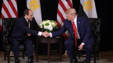 U.S. President Trump meets with with Egypt's President el-Sisi in New York City, New York. (Reuters)