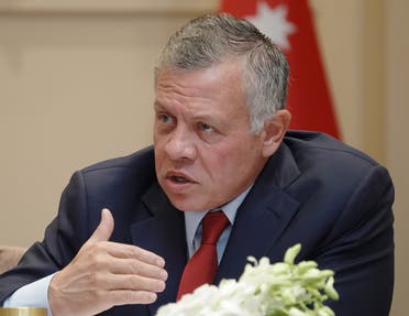 Jordanian King Abdullah II speaking during a meeting with local political figures in the capital Amman. (File photo: AFP)