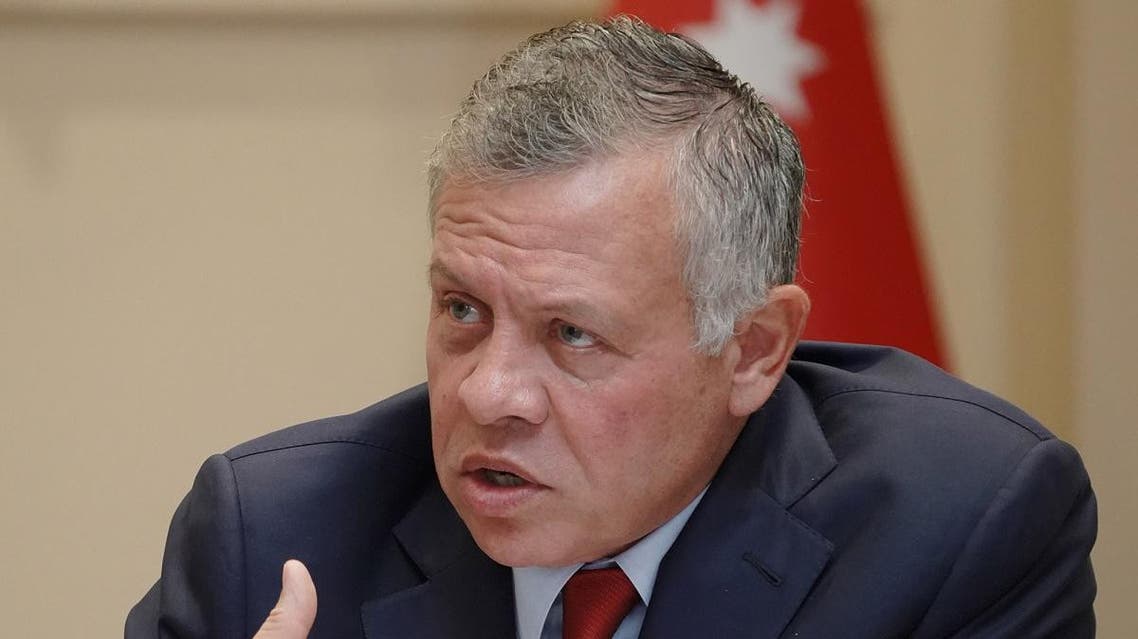 A handout picture released by the Jordanian Royal Palace on October 21, 2018 shows Jordanian King Abdullah II speaking during a meeting with local political figures in the capital Amman. AFP