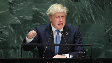 Boris Johnson UNGA. (AFP)